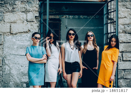 Five young beautiful girls in the city Five young beautiful girls in the city 18651817