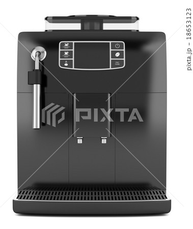 black coffee machine isolated on white background 18653123