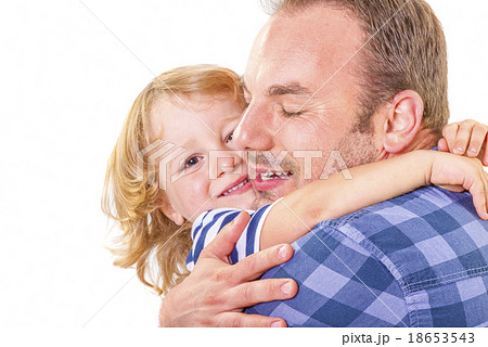 Dad hugging his little son Dad hugging his little son 18653543
