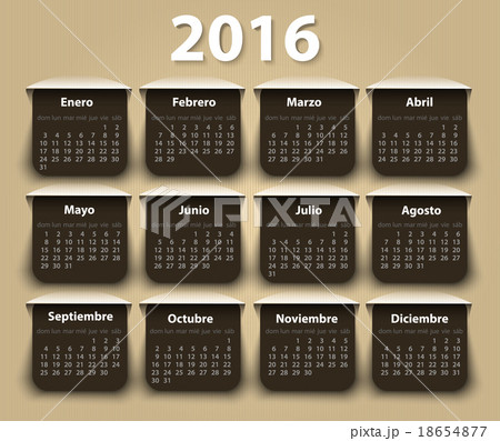 Calendar 2016 year vector design template in 18654877