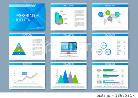 Set of vector templates for presentation slides Set of vector templates for presentation slides 18655317