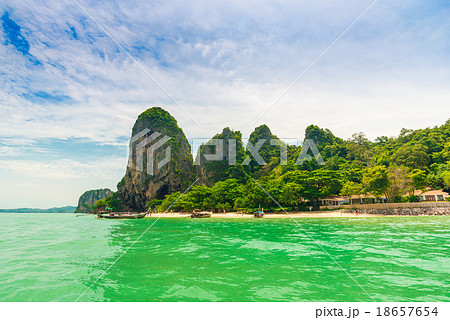 Railay beach Andaman sea blue sky Railay beach Andaman sea blue sky 18657654