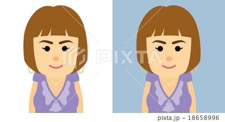 ドレス姿の女性のイラスト 18658996