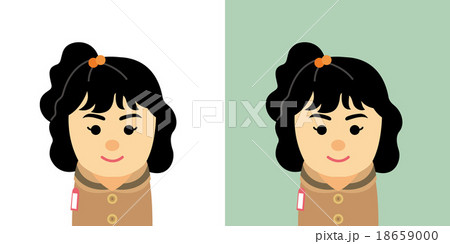 制服を着た幼児女子のイラスト 18659000