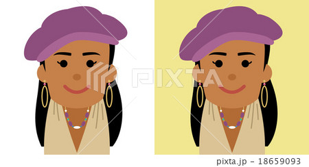 黒人女性のイラスト 黒人女性のイラスト 18659093