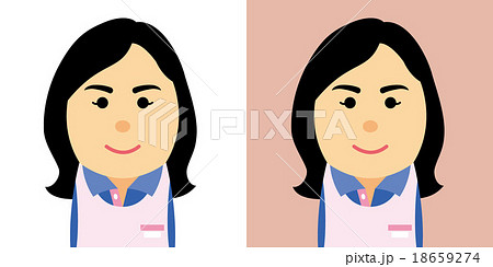 幼稚園保育園で働く女性のイラスト 18659274