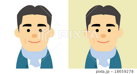 中高年男性のイラストのイラスト素材