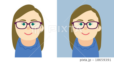 白人女性のイラスト 白人女性のイラスト 18659391
