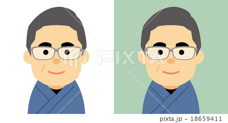 作務衣を着た男性のイラスト 18659411
