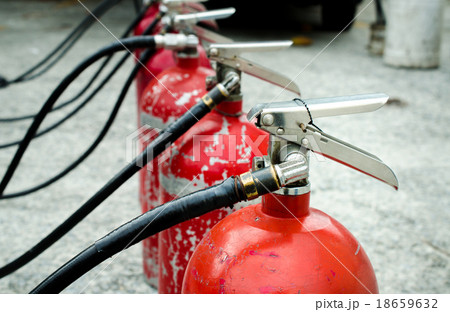 The fire extinguisher used/ Close up The fire extinguisher used/ Close up 18659632