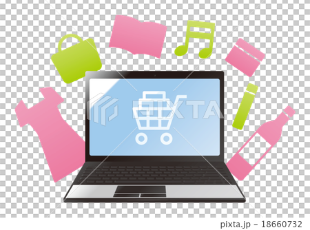 ネットショッピングイラスト ネットショッピングイラスト 18660732