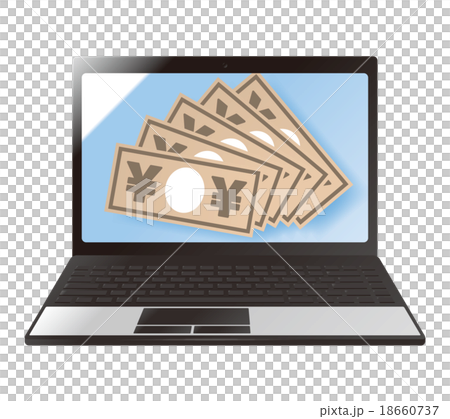 計算機和金錢例證 18660737