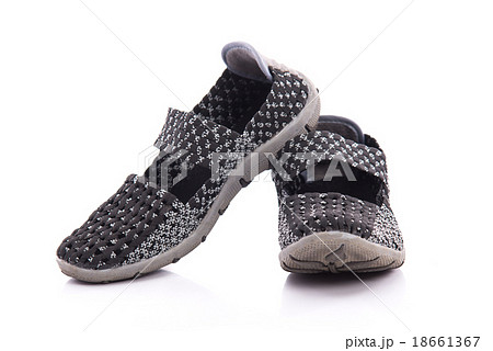 Close up of elastic shoes on white background 18661367