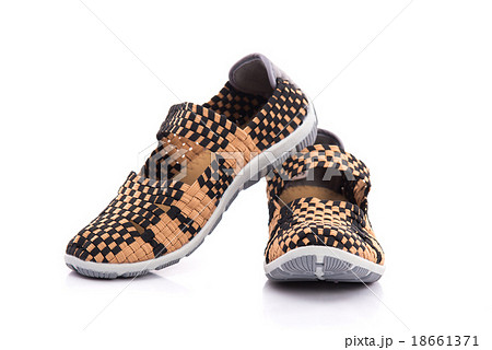 Close up of elastic shoes on white background 18661371