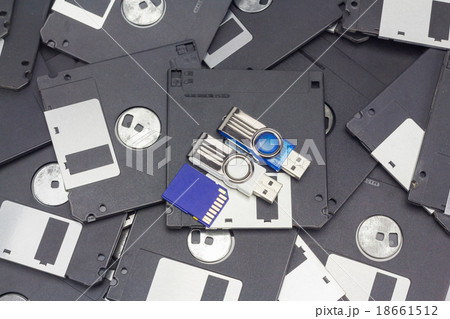 Usb flash memory, SD card and floppy disk 18661512