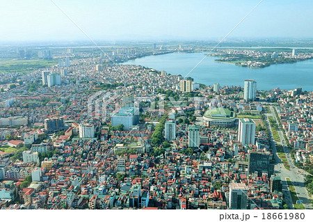 ベトナム ハノイの展望風景の写真素材