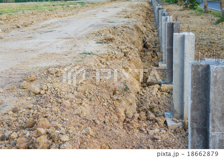 Concrete construction to prevent soil erosion 18662879