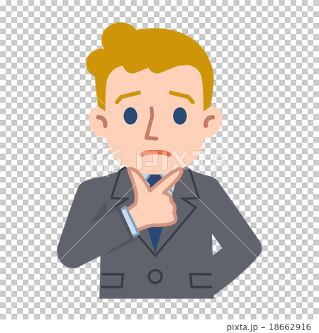 Young white businessman puzzled 18662916