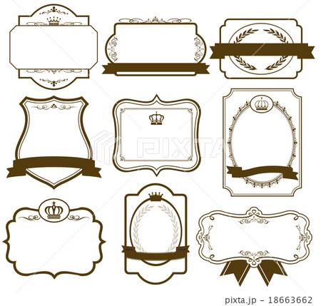 gold frame set Vector 18663662