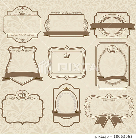 gold frame set Vector 18663663