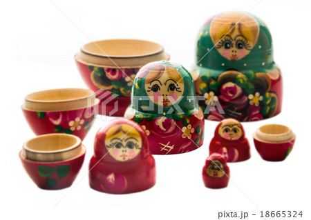 Group of Russian Doll on white background 18665324