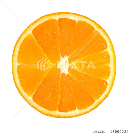 fresh orange slice isolated on white fresh orange slice isolated on white 18666282