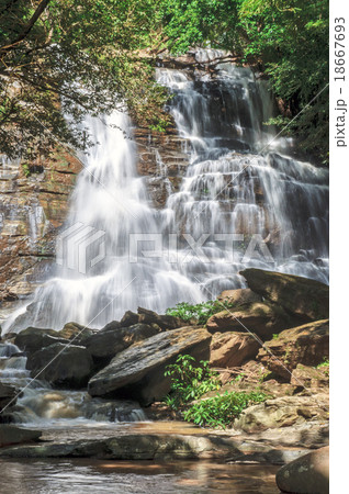 Waterfall in deep rain forest jungle , Thailand 18667693