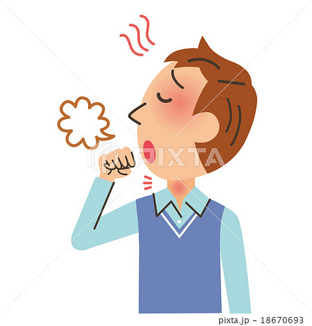 咳をする男性 咳をする男性 18670693