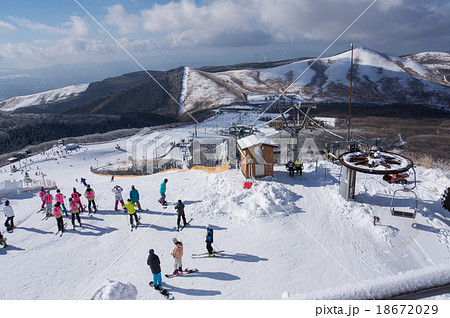九重森林公園スキー場 山頂から 九重森林公園スキー場 山頂から 18672029