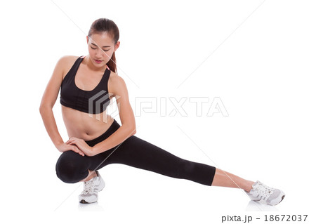 Sport woman stretching exercise. Fitness concept 18672037