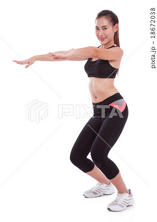 Sport woman stretching exercise. Fitness concept 18672038