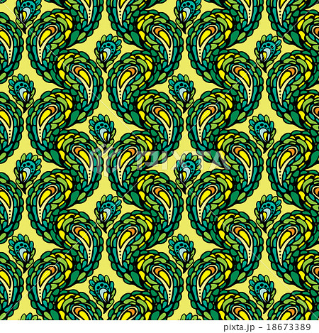 Seamless pattern - peacock feathers 18673389