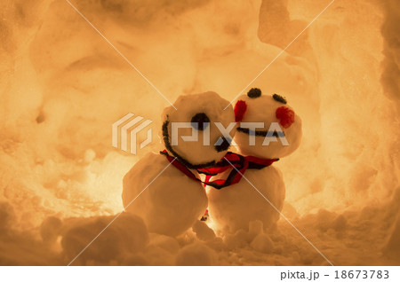 雪だるま  キャンドル 18673783