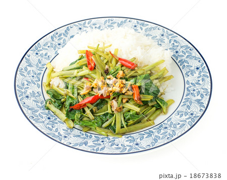 quick-fried water spinach with chili 18673838