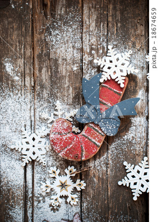 Vintage Fir Tree Toys Candy Cane Snowflakes Vintage Fir Tree Toys Candy Cane Snowflakes 18674659