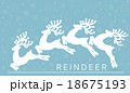 vector graphic reindeer jumping and snow flake 18675193