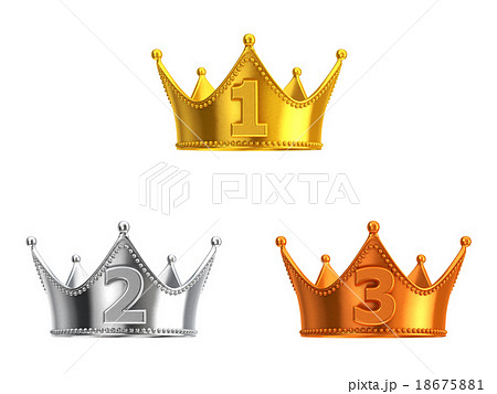 王冠のランキングアイコンのイラスト素材