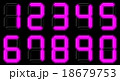 デジタルナンバーピンク 18679753