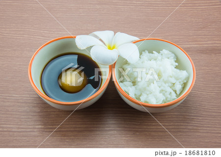 Raw Egg in soy sauce and white rice,Tamago kake go Raw Egg in soy sauce and white rice,Tamago kake go 18681810