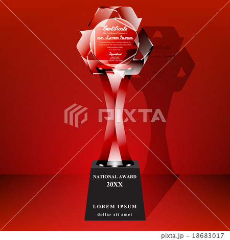 Crystal trophy certificate design template 18683017