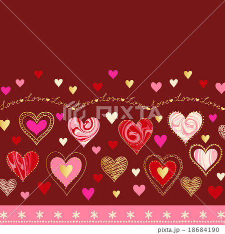 バレンタイン　ハート　デコレーション 18684190