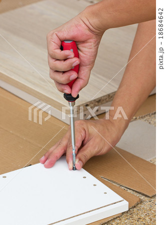 Screw Driver Assembling Wooden Furniture. Screw Driver Assembling Wooden Furniture. 18684642