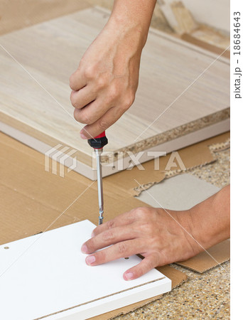 Screw Driver Assembling Wooden Furniture. 18684643