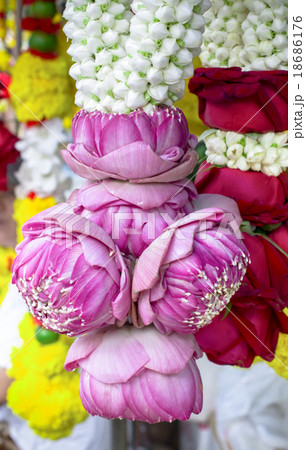 Flower garlands for Buddhism religious ceremony 18686176