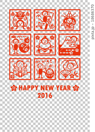 New years card-Japanese New years elements New years card-Japanese New years elements 18686370