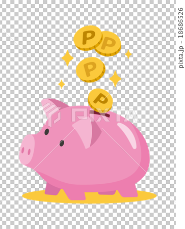 貯金箱とコイン 貯金箱とコイン 18686526
