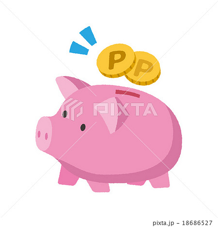 ポイントと貯金箱 18686527