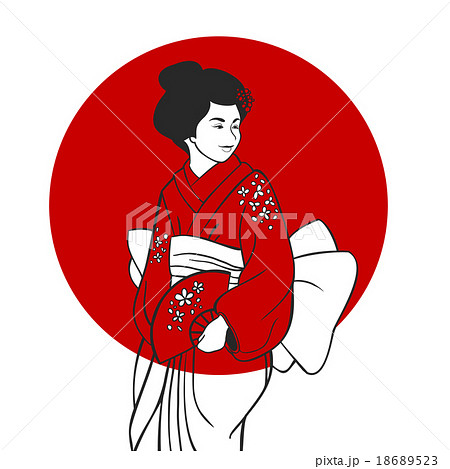 Geisha Portrait Illustration 18689523