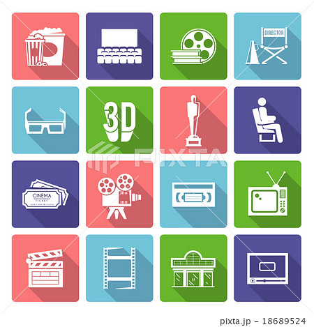Cinema Icons Flat 18689524