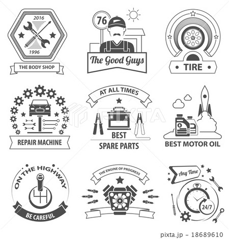 Car Service Label Set Car Service Label Set 18689610